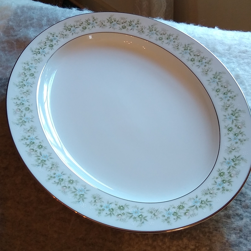 Vintage Noritake 16" Platinum Rim Serving Plate
